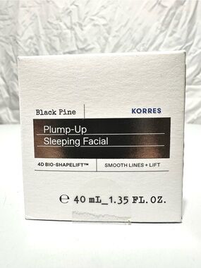 KORRES Black Pine Plump-Up Sleeping Facial Night Cream 40ml Sealed